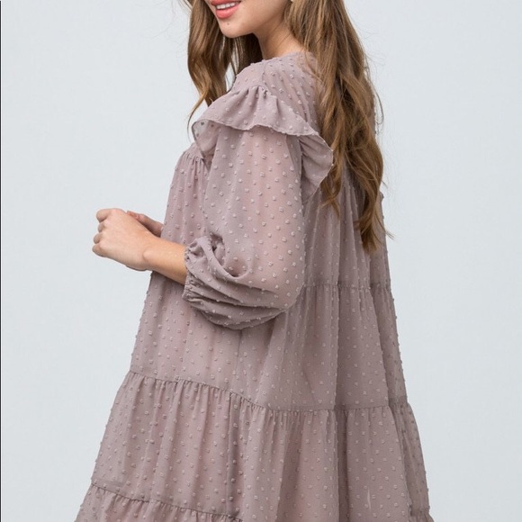 Entro Swiss Dot Tiered Dress - Picture 2 of 4